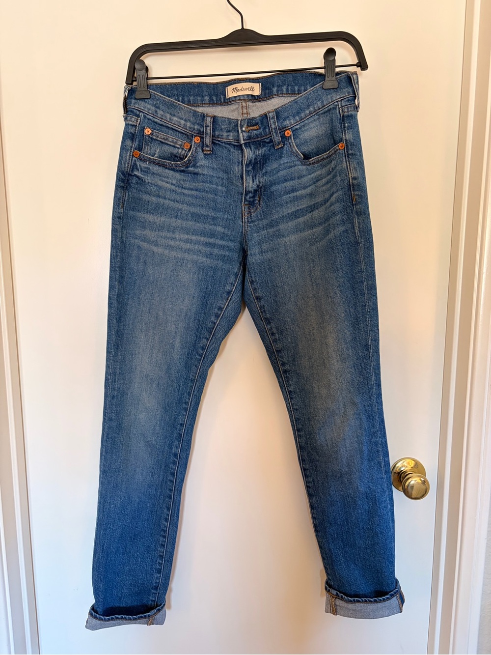 Madewell Medium Blue Slim Boyfriend Jeans